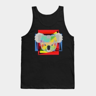 Retro Abstract Koala Colorful Rainbow Pixel Cute Koalas Gift Tank Top
